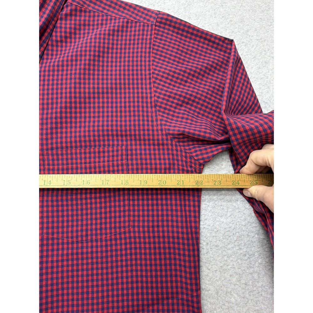Lands' End Shirt Mens LT Red Check Long Sleeve Button Down USA Casual Big Tall - Picture 5 of 7
